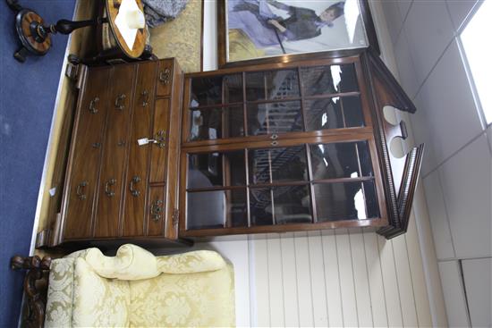 A George III mahogany bookcase, H.8ft 4in.